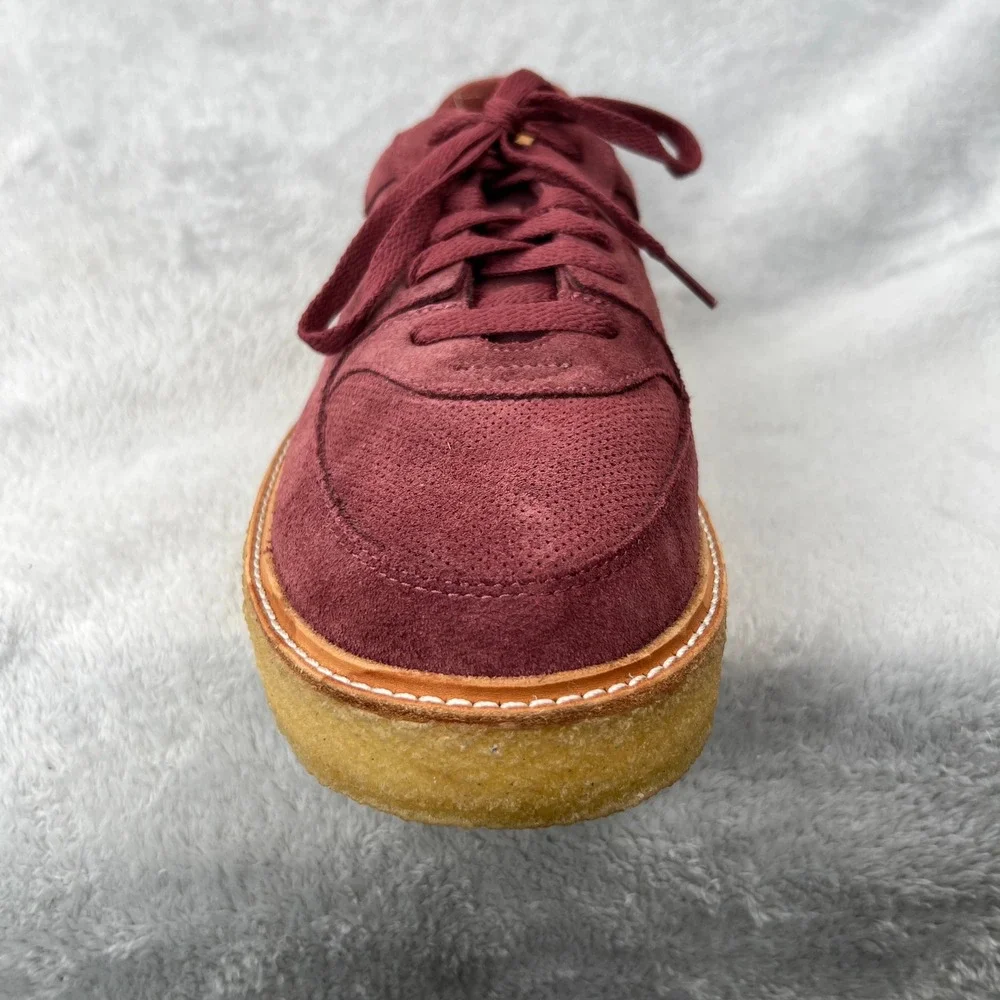 Clarks x Kith Sandford Oxblood Low Suede Sneakers 10.5 Burgundy Mens Crepe‎ Sole